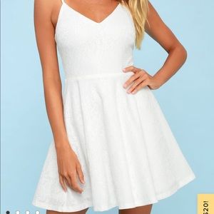 Lulu’s white skater dress